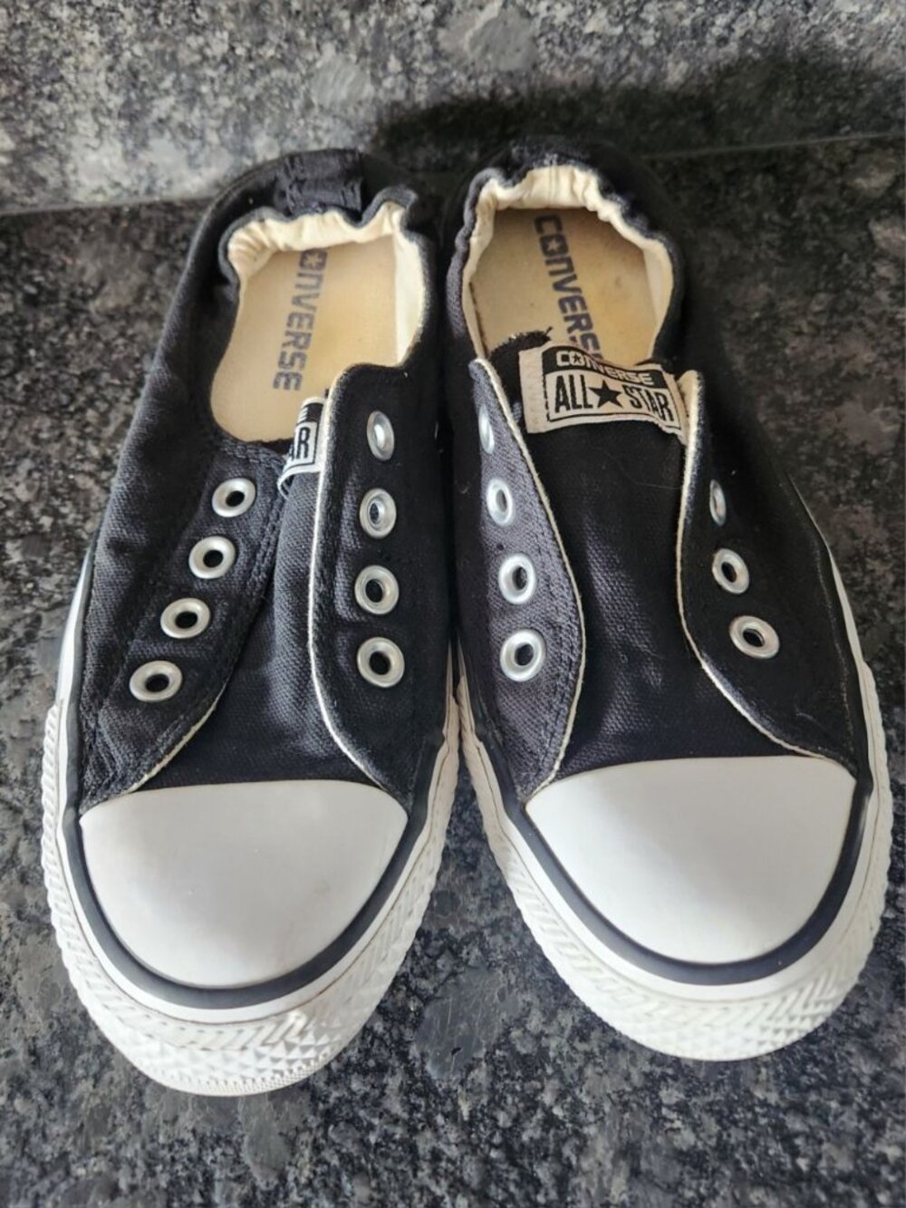 Converse Chuck Taylor All Star Shoreline Slip-On Black Shoes 537081F Womens 6